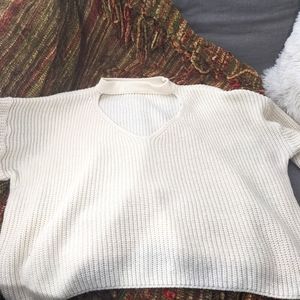 Cutout Cream Sweater
